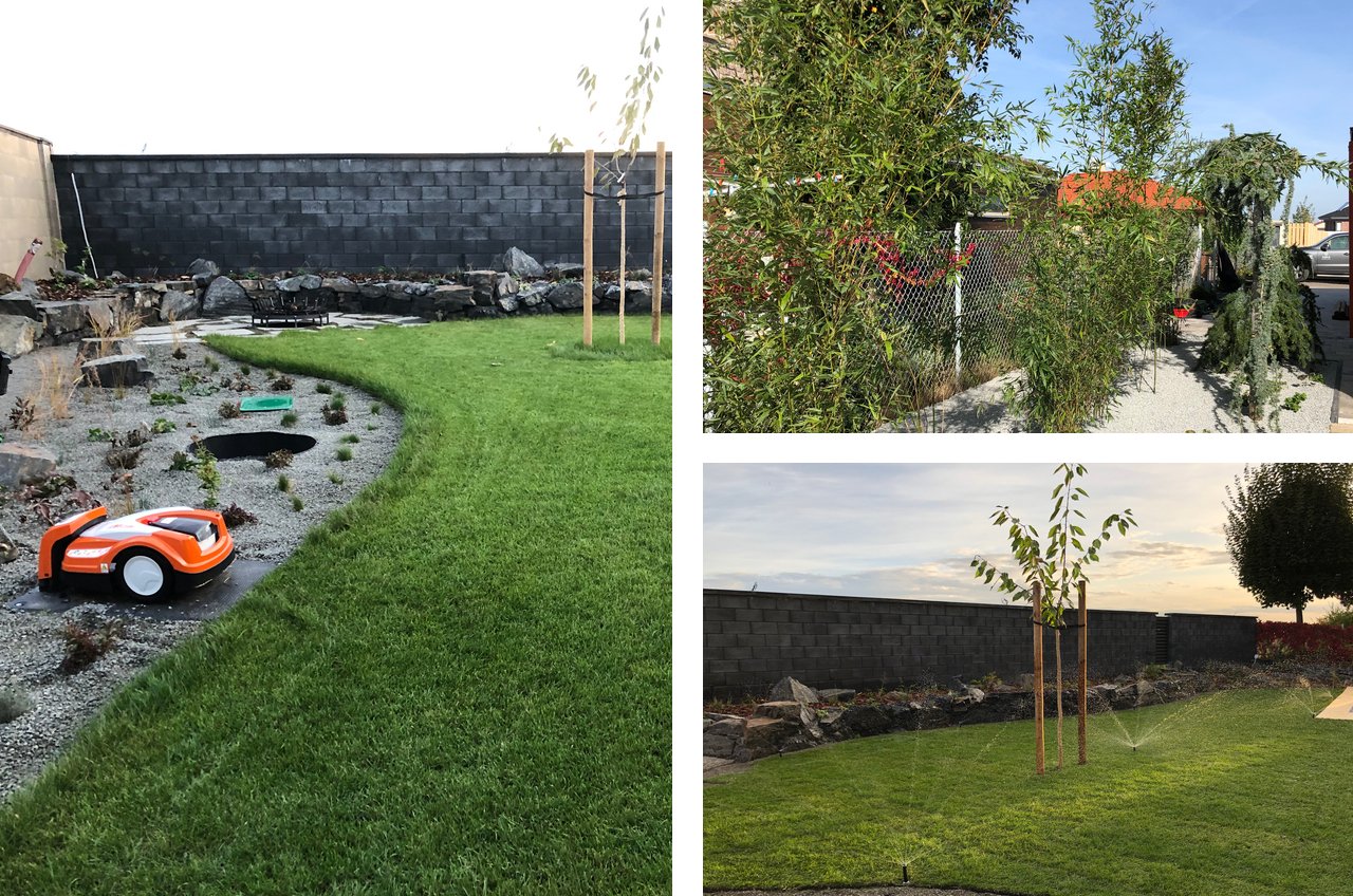 Zahrada těsně před dokončením