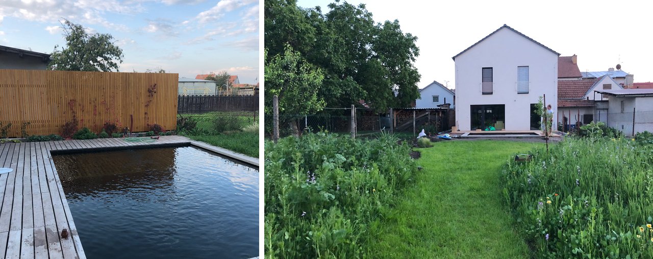 Zahrada po dokončení, červen 2020